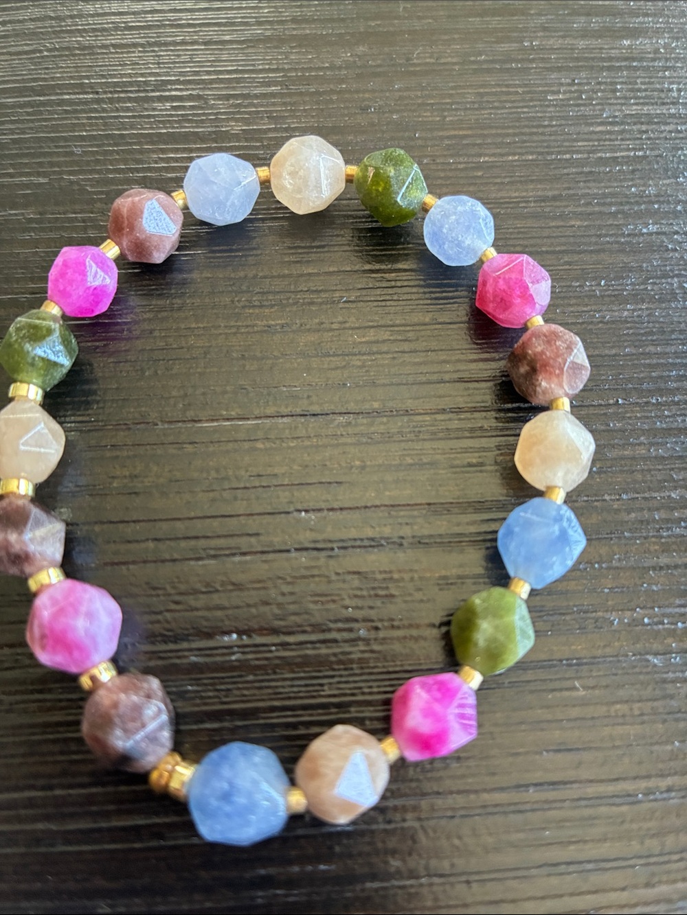 Tourmaline Gemstone Beaded Stretch Bracelet